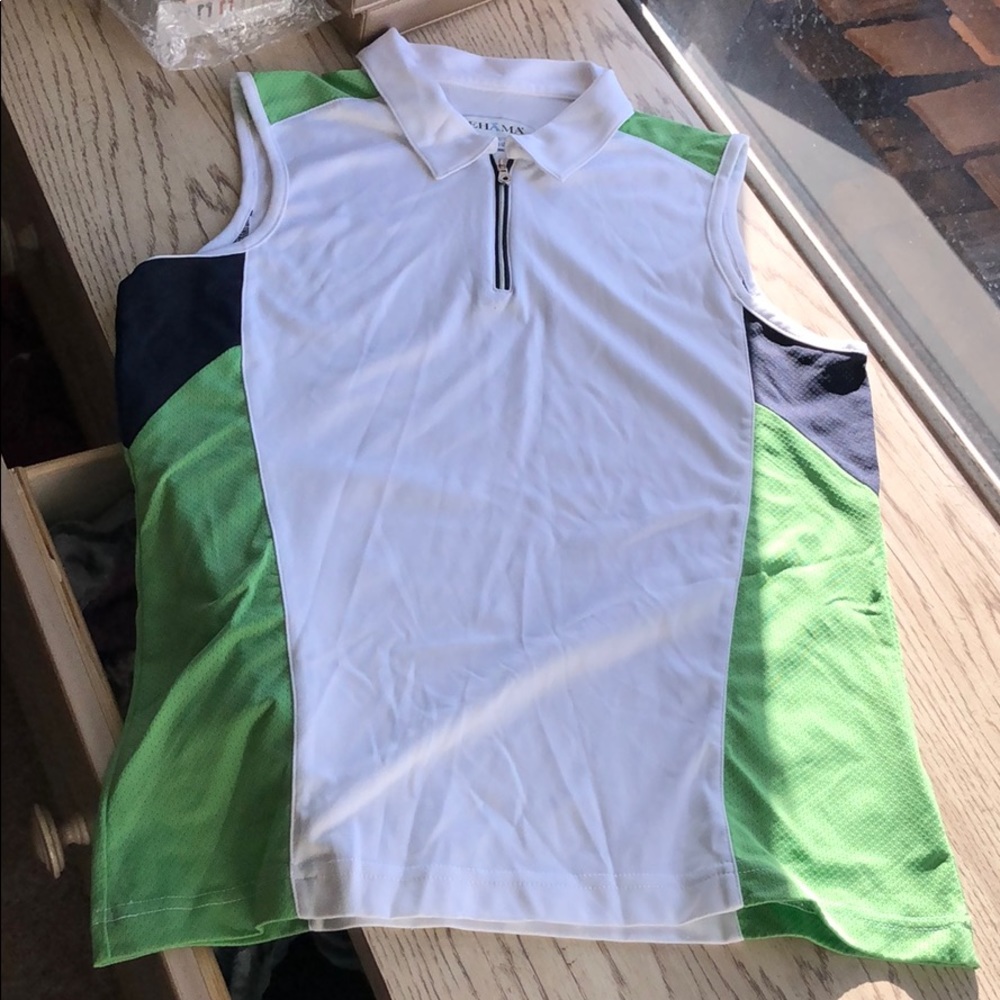 Clima cool sleeveless colored golf shirt